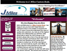 Tablet Screenshot of jmilescustomrods.com